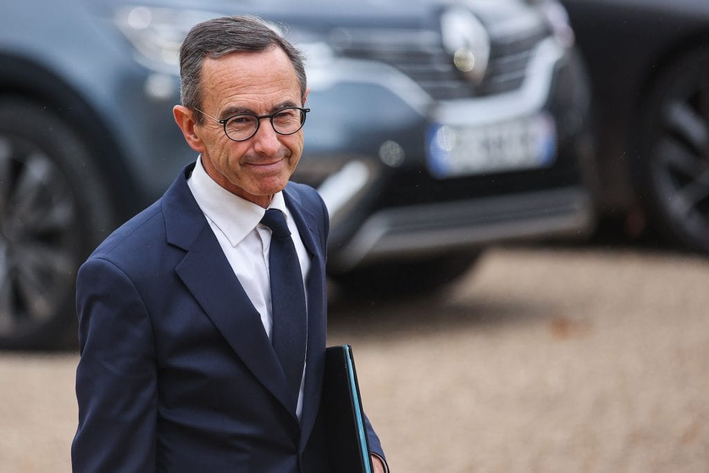 Paris, France, 26-09-2024 : Bruno Retailleau during the first Council of Ministers of Michel Barnier’s government, at the Élysée in Paris.
