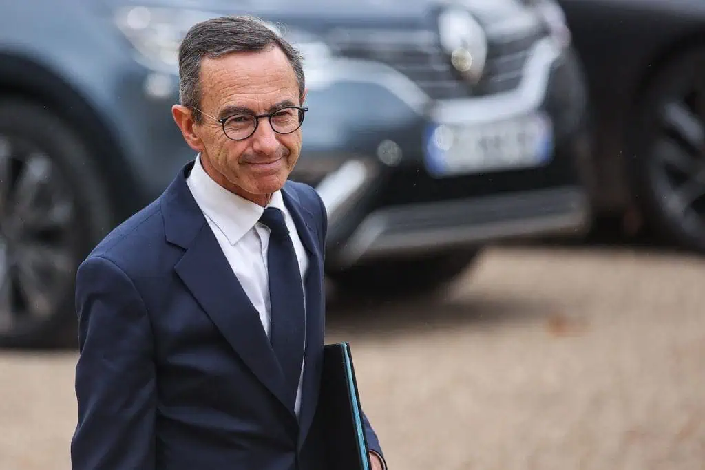 Paris, France, 26-09-2024 : Bruno Retailleau during the first Council of Ministers of Michel Barnier’s government, at the Élysée in Paris.