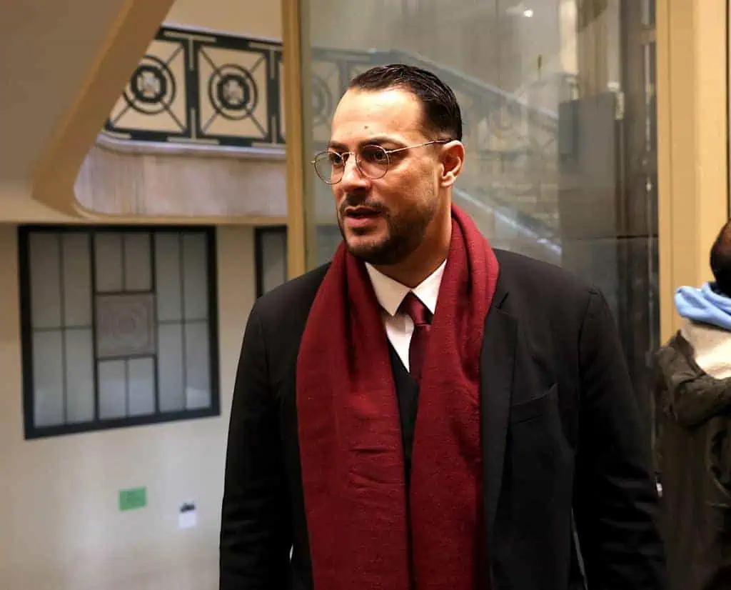 Sebastien Delogu. La France Insoumise (LFI) - Nouveau Front Populaire group s MP Sebastien Delogu arrives for his trial at the Marseille Justice palace. Delogu is on trial on January 7, 2025, for violence during the blockade of a high school in Marseille, during a social movement against France s pension reform in Marseille, southern France, on January 7, 2025. La France Insoumise (LFI) - Le depute du Nouveau Front Populaire Sebastien Delogu arrive a son proces au palais de justice de Marseille. Sebastien Delogu est juge le 7 janvier 2025 pour des violences commises lors du blocage d un lycee a Marseille, lors d un mouvement social contre la reforme des retraites a Marseille mardi 7 janvier 2025.