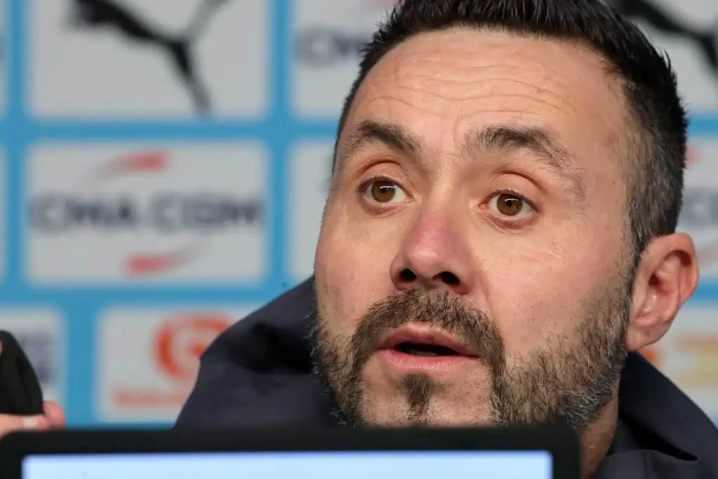 De Zerbi en conférence de Presse. © Alain Robert / Le Méridional