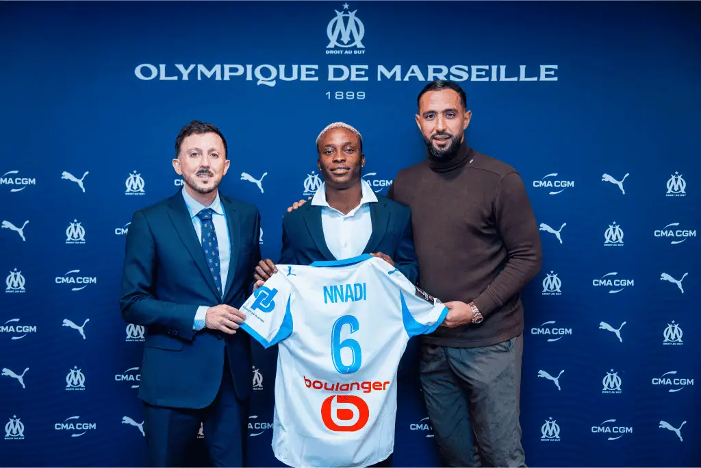 Tochukwu Nnadi, nouveau numéro 6 Marseillais. ©OM
